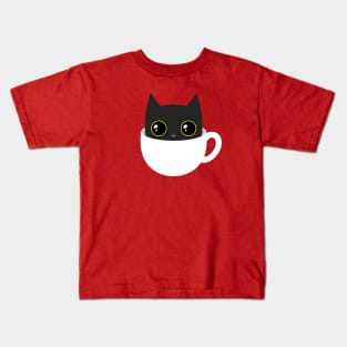 Coffee cat Kids T-Shirt